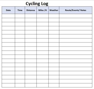 cycling log